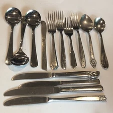 Flatware Mixed Lot Stainless Steel  Replacement Or Craft 13 Pieces