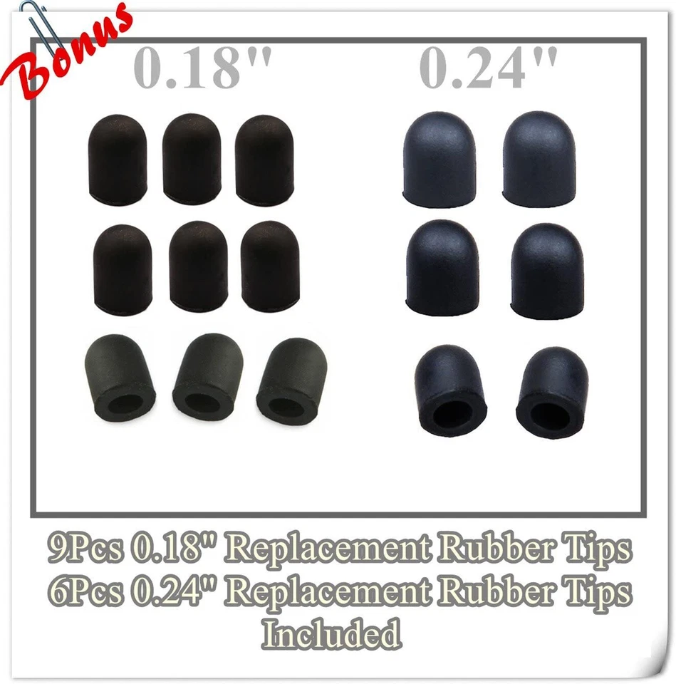 Lápiz óptico/estilo capacitivo universal 2 en 1 5,5" L con 20 piezas de goma de repuesto  Foto 4 de 4