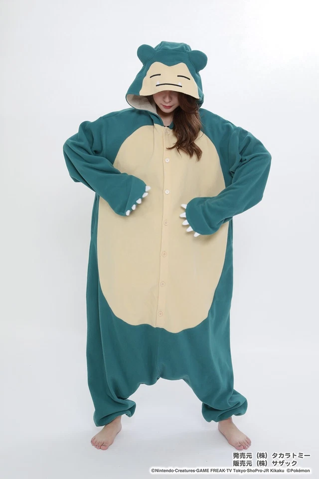 SAZAC Pokemon Snorlax Vellón Disfraz Juegos con disfraces Kigurumi Halloween Unisex Talla Gratis Foto 3 de 4