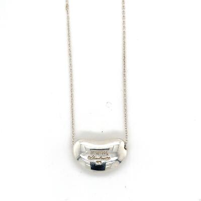 Tiffany & Co. Elsa Peretti Bean Pendant Necklace in 925 Silver W