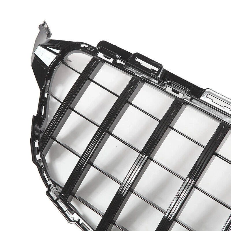 Black Front Grille For Mercedes Benz W205 C-Class C200 C300 C250 2019-2021 Grill Foto 4 de 4