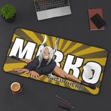 Anime Waifu Mirko Mouse Pad Mat Large Game Keyboard Desk My Hero Academia Manga