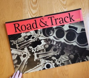 ROAD & TRACK Calendar Vintage 1998 Large Format 22" W x 15" T Wire Bound HTF
