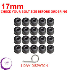 WHEEL NUT BOLT COVER CAPS 20x 17mm BLACK FOR VW VAUXHALL GOLF BORA PASSAT JETTA