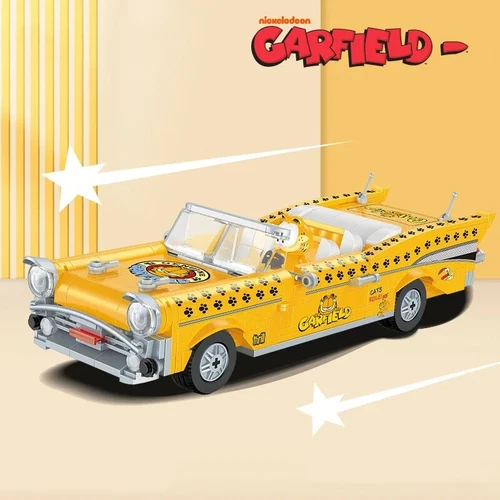 489pcs Garfield Series Building Blocks Convertible Car Model Bricks DIY Toys New