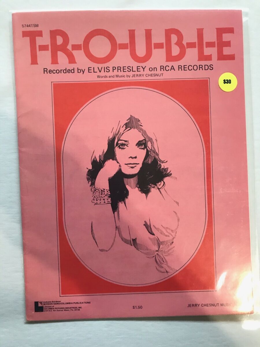 Trouble Sheet Music, Elvis Presley