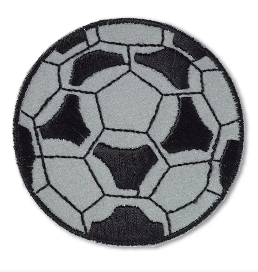 Iron-On Football Appliqué – Multicoloured Polyester Patch by Galedi Pins