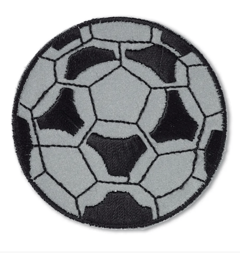 Iron-On Football Appliqué – Multicoloured Polyester Patch by Galedi Pins