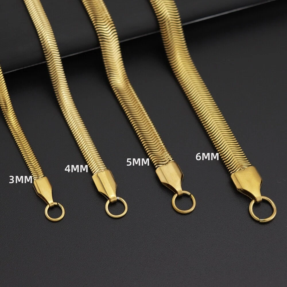 Gold-Tone Living on A Thin Line Stainless Chain Necklaces (Different Lengths) 28\