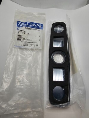 (QTY 2) Sloan OPTIMA 8'' Chrome Faucet Trim Plate Single 1 Hole No Stud SFP22A