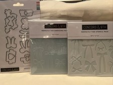 NEW - Concord  9th - Perfectly Tied - Embossing Folder, Stencils, Dies