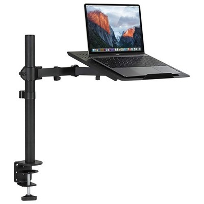Mount-It! Laptop Desk Mount with Pole, Height Adjustable Laptop Stand Mount f...