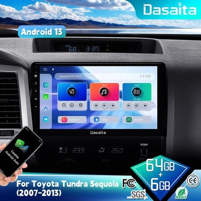 Dasaita 10.2'' Car Radio Android 13 for Toyota Tundra 2007-2013 Wireless GPS 64G