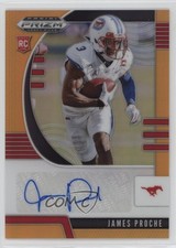 2020 Panini Prizm Draft Picks Rookies Neon Orange 34/149 James Proche Auto 3y4