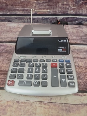 #ad Canon MP11DX 12 Digits 2 Color Clock Calendar Adding Machine Printing Calculator $17.99