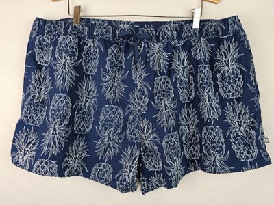 Lauren James Swim Trunks Men's Size 2XL Blue Pineapple Swimsuit Shorts