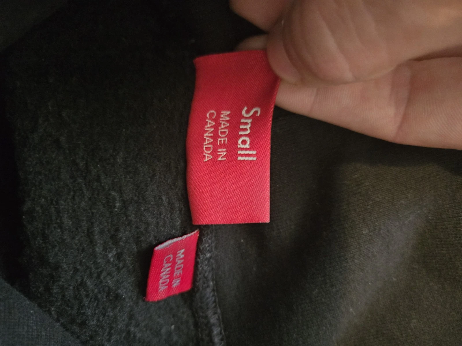 Supreme Small Box Logo Felpa con Cappuccio Nera Uomo Taglia S