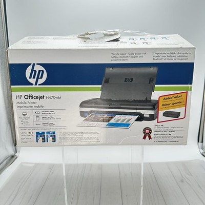 HP Officejet H470wbt Mobile Printer Open Box Bluetooth Portable Battery Vivera