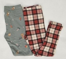 Girls H&M Holiday Themed Leggings, Set Of Two,  Size 8