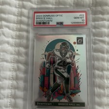 2024 Panini Donruss Optic - Downtown! Breece Hall PSA 10 #22 New York Jets