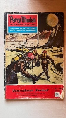 Perry Rhodan #1 ''Unternehmen Stardust'' Nr.1 Nachdruck Zustand 4 zum lesen !!!!!