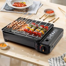 Partable Gas BBQ Grill Camping Gas Grill Barbecue Table Top Stove Detachable UK