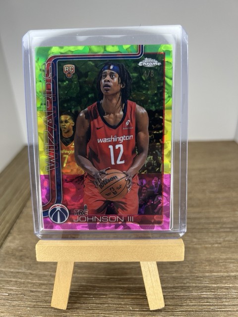2025-26 Topps Chrome Basketball Tre Johnson III #256 - FDI Tri-color #4/8 RC