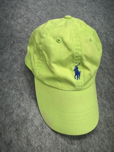 Polo Ralph Lauren Mütze Herren Einheitsgröße verstellbar neongrün blau Logo - Bild 3 von 6