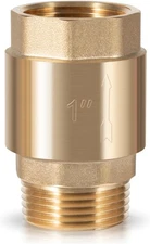 One Way Brass Check Valve, 1" NPT male in/ 1" FNPT out - SP0465X-100 (1 Pack)