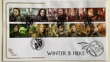GB 2018 FDC COTSWOLD GAME OF THRONES SET SHS PMK WITH INSERT