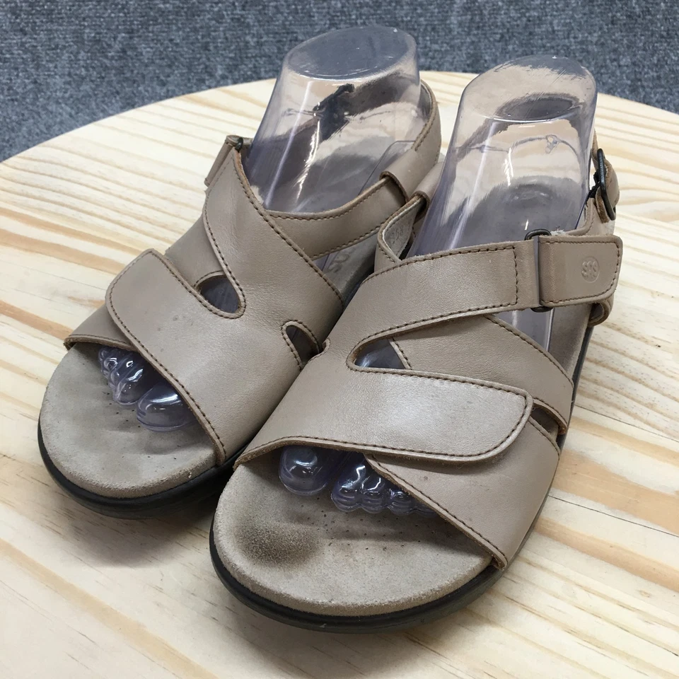 Sandalias SAS para mujer 8,5 M Huggy informales con tiras ajustables con correa de cuero beige Foto 3 de 4
