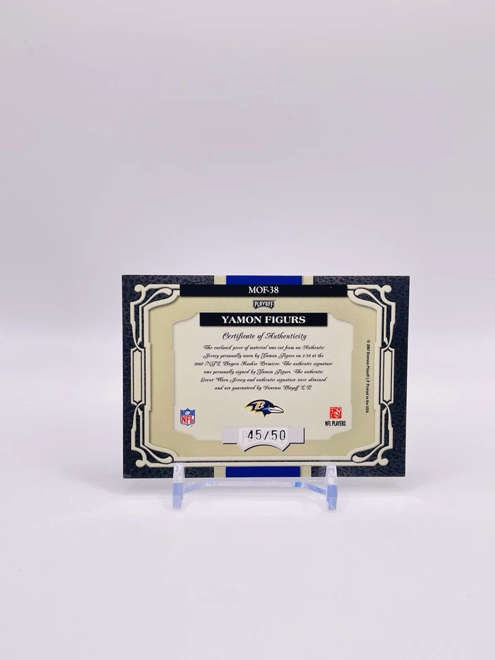 Yamon Figurs #MOF-38 - Marks of Fame /50 - 2007 Playoff Absolute Memorabilia - Image 3 of 3