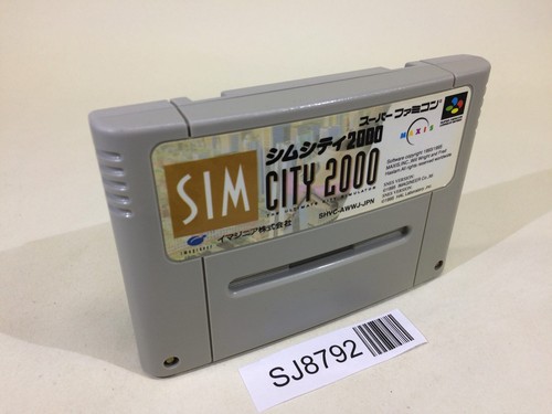 Jeu Super Famicom Sim City - Complet En Boîte (cartouche + Notice) - État Correct