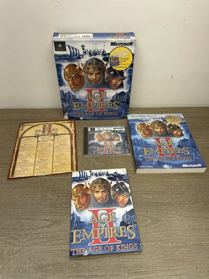 Age of Empires II The Age of Kings PC Big Box 1999 Complete w/ Guide & Tech Tree - Image 2 of 4