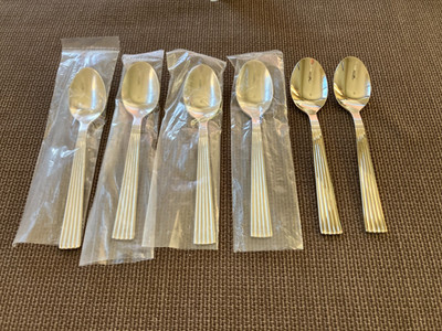Wallace MANHATTAN 18/8 Stainless Steel Flatware 6 Demitasse Spoons 4 7/8''  new