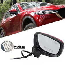 Passenger Power Mirror W Power Fold Sight Blind Spot 9-pin For Mazda Cx-5 17-25