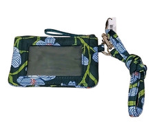 Vera Bradley Zip ID Lanyard Charlotte Stems Ultralight