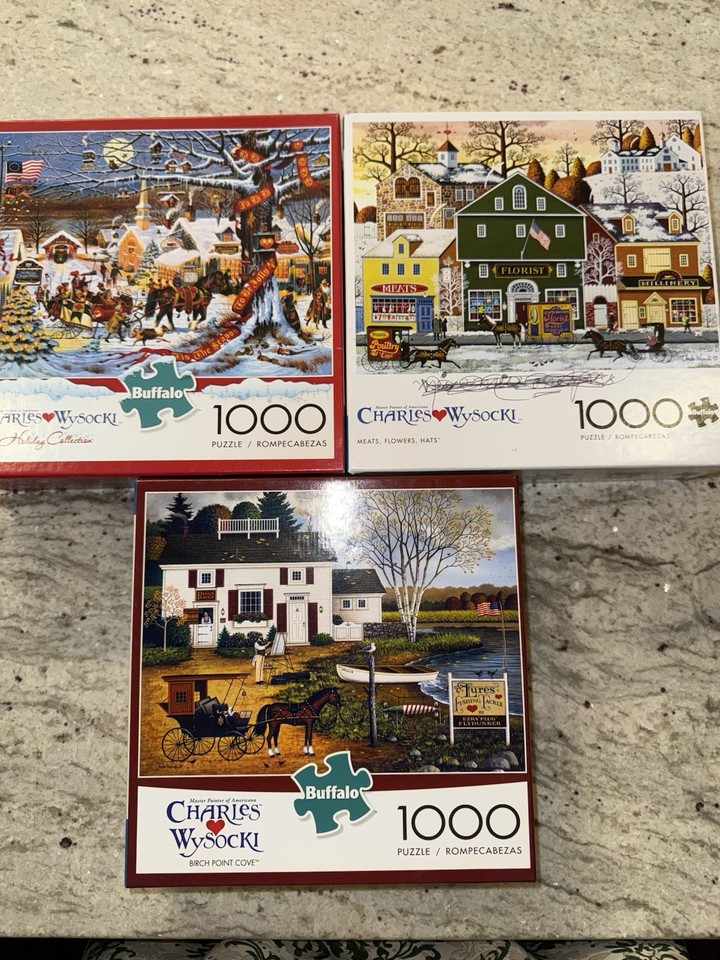Puzzle 1000 Pièces Charles Wysocki – Citrouille Nature Morte – Milton Bradley – 2007