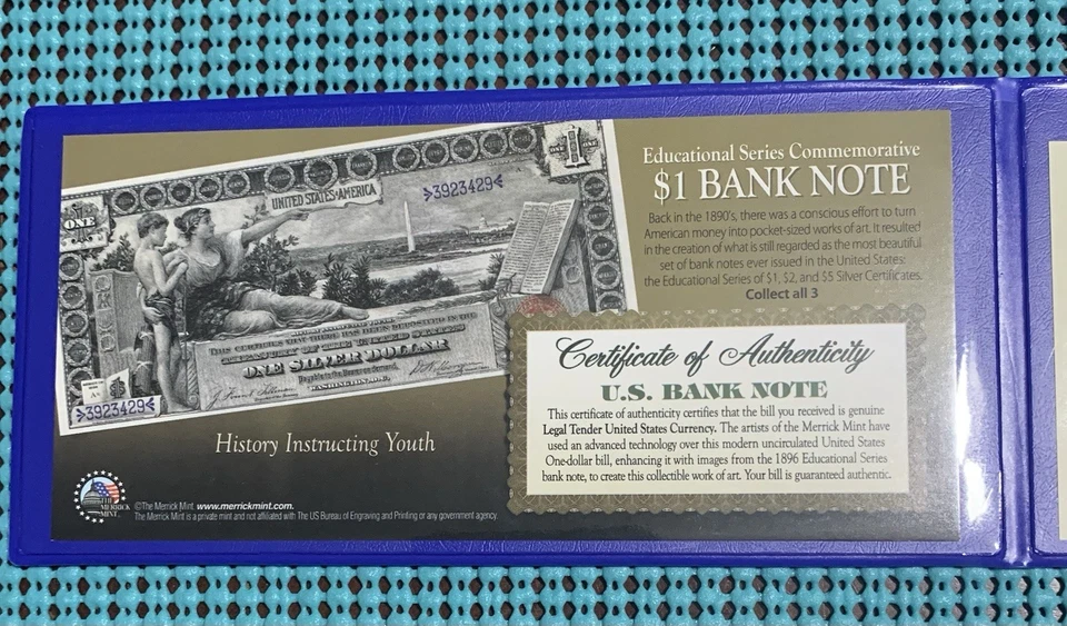 Hybrid Colorized Bills U.S. Legal Tender Currency - Set of 3 -Educational Series - Image 2 of 4