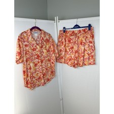 Vintage 80s Jantzen Shirt Shorts Resort Cruise Wear Set 1x Plus Size Hawaiian
