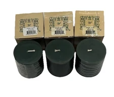 Williamsburg Soap & Candle Company 3X3” Pillar 1980- Hunter Green (New Lot Of 3)