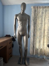Male Mannequin Full Body Grey Plastic Display