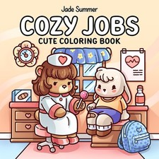 Cozy Jobs: Cute Coloring Book for Adults and Teens with Charming Characters and