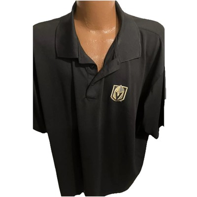 NHL Vegas Golden Knights Antigua Black Polo Golf Shirt Size 3X