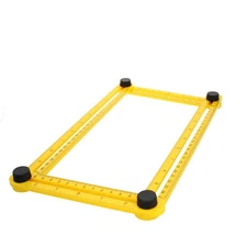 Utoolmart Multi Angle Measuring Ruler, 4-Sided Angle Measurement Yellow, 1 Pcs