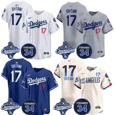YOUTH Dodgers Shohei #17 Ohtani 2025 World Series Champions #34 Stitched Jersey