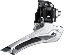 Shimano GRX FD-RX400-F Front Derailleur - 2x10 Speed Braze-On Black/Silver
