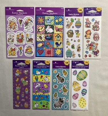 Vintage 1990s American Greetings Easter Stickers - Bunnies & Chicks