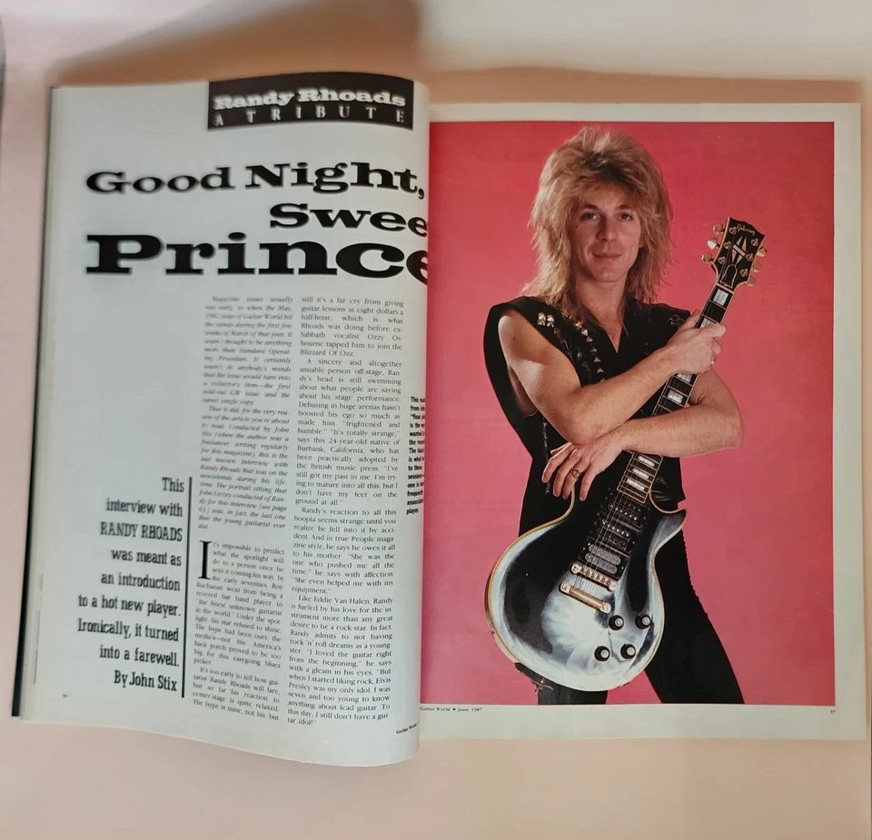 Guitar World Magazine June 1987, Randy Rhoads, Ozzy Quiet Riot- Special Edition Foto 3 de 4