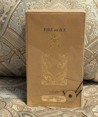 Lattafa Fire on Ice Eau de Parfum Spray Fragrance  3.71 fl oz  New Sealed!!